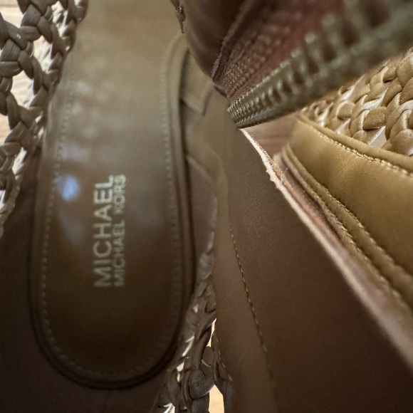 Michael Kors Tan Woven Ankle Booties - Picture 6 of 6